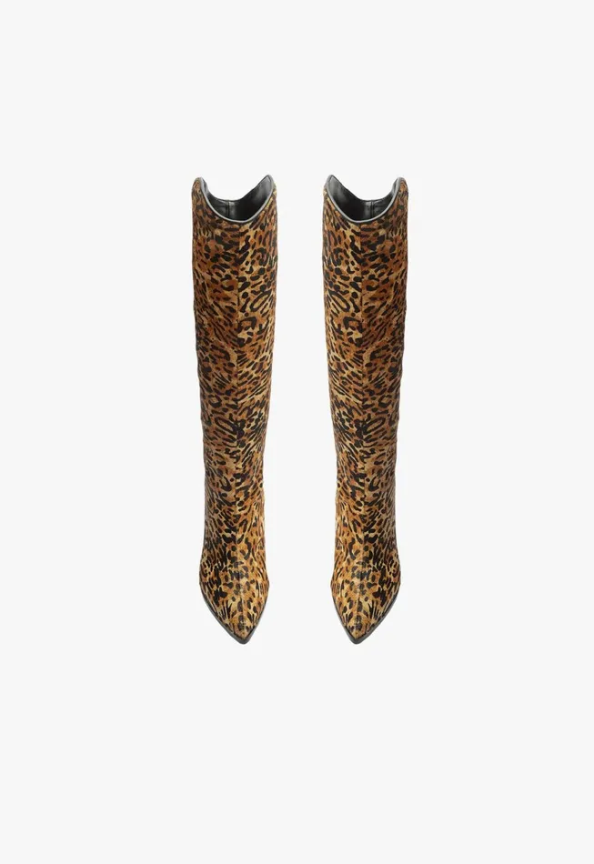 Maryana Leather Boot Animal Print Women Schutz Shoes Maryana Boots