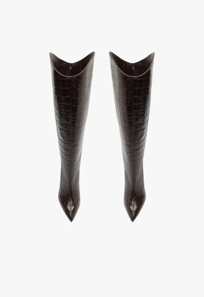 Maryana Wide Boot Brown Women Schutz Shoes Maryana Boots