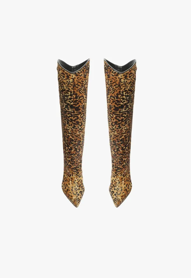 Maryana Wild Leather Boot Animal Print Women Schutz Shoes Maryana Boots
