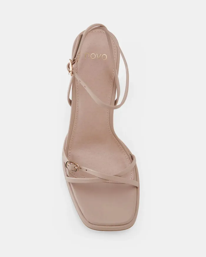 MATEO NUDE Open Toe Heels Party NOVO Shoes Women
