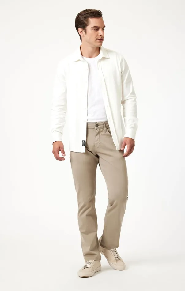 Matt Relaxed Straight Leg In Sand Casual Twill Men Mavi Jeans Pants