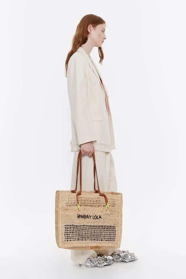 Maxi Natural Raffia Tote Bag Natural Women Bimba Y Lola Raffia Bags Maxi Natural Raffia Tote Bag Natural Women Bimba Y Lola Raffia Bags