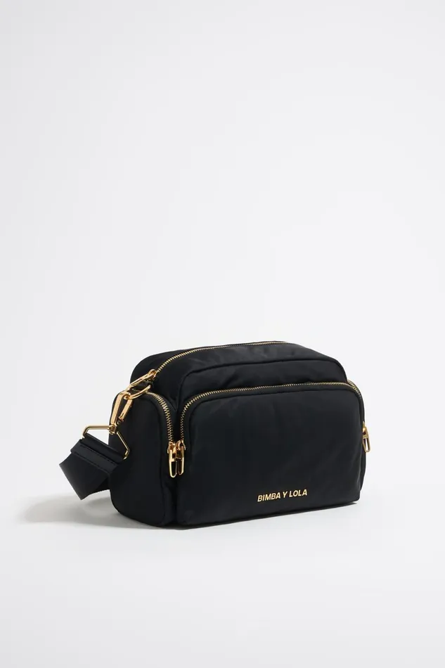 Medium Black Nylon Pocket Crossbody Bag Black Women Bimba Y Lola Crossbody Bags Medium Black Nylon Pocket Crossbody Bag Black Women Bimba Y Lola Crossbody Bags