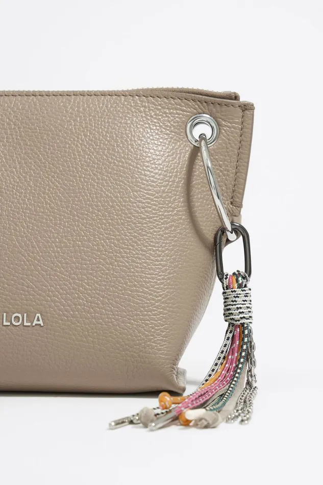 Medium Taupe Leather Trapezium Bag Taupe Women Bimba Y Lola Crossbody Bags Medium Taupe Leather Trapezium Bag Taupe Women Bimba Y Lola Crossbody Bags