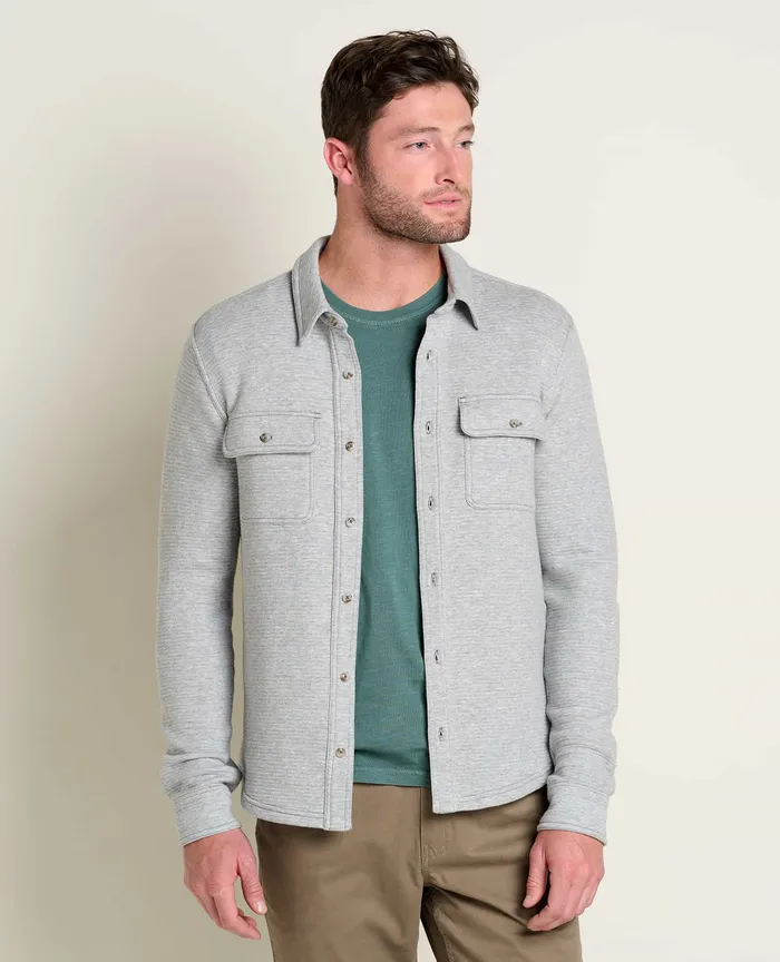 Men8217s Moonwake Long Sleeve Shirt Heather Grey Shirts ToadandCo