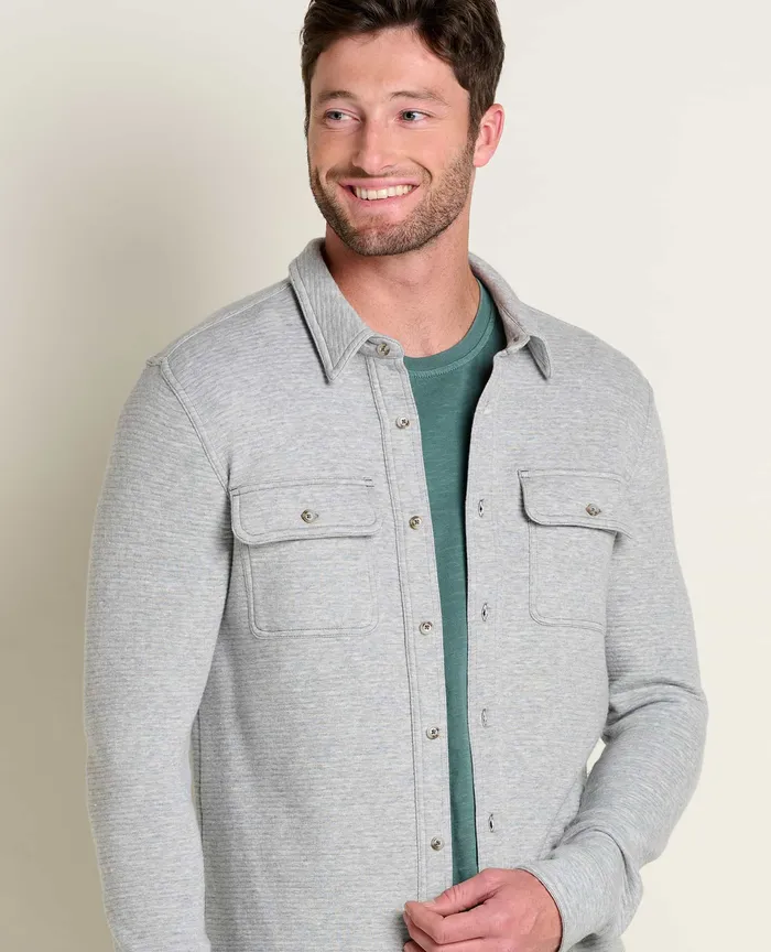 Men8217s Moonwake Long Sleeve Shirt Heather Grey Shirts ToadandCo
