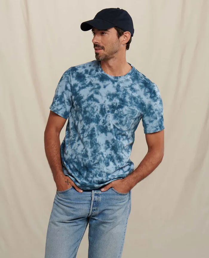 Men8217s Primo Short Sleeve Crew True Navy Tie Dye Men8217s TShirts ToadandCo Men8217s Primo Short Sleeve Crew True Navy Tie Dye Men8217s TShirts ToadandCo