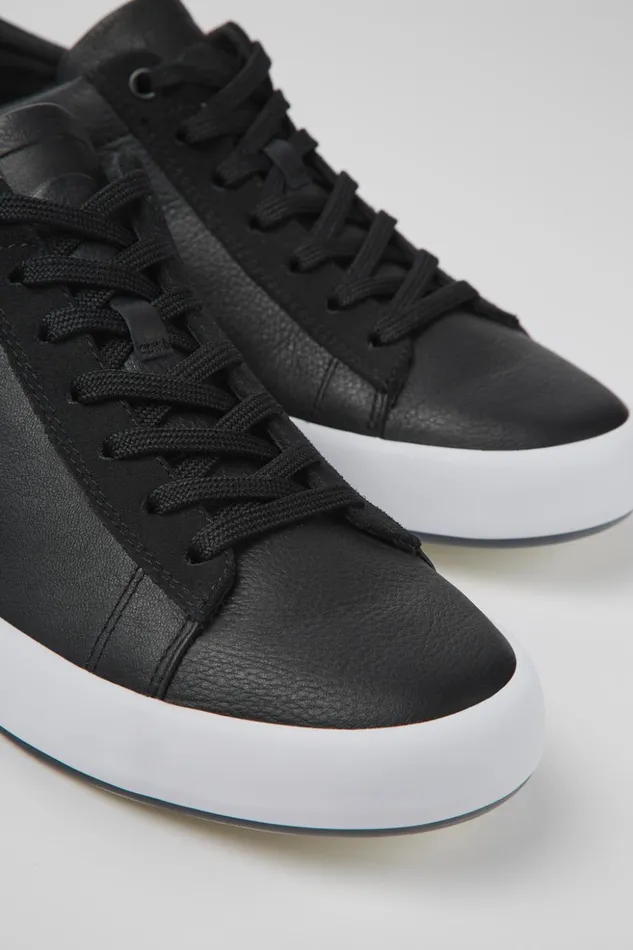 Men Andratx Black Leather And Nubuck Sneakers Camper Sneakers