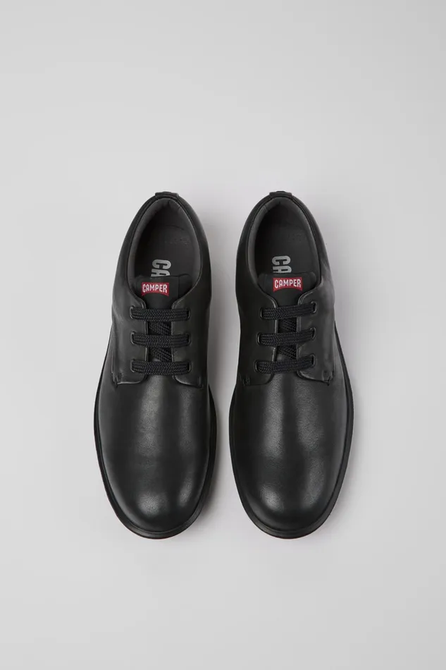 Men Atom Work Black Leather Blucher Shoes Camper Formal Shoes Men Atom Work Black Leather Blucher Shoes Camper Formal Shoes