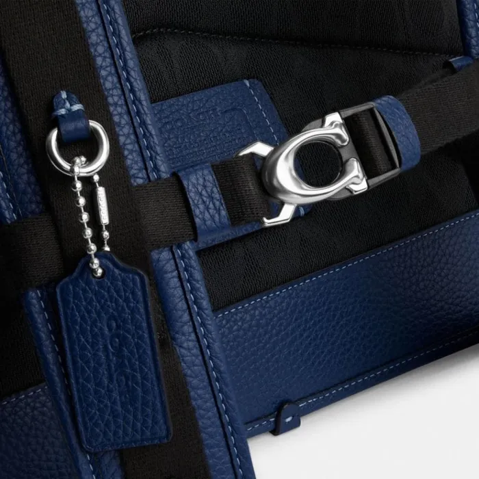 Men Backpacks Coach Beck Roll Top Backpack Deep Blue