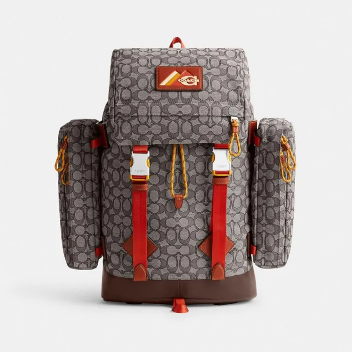 Men Backpacks Coach Utility Backpack In Signature Jacquard Oak