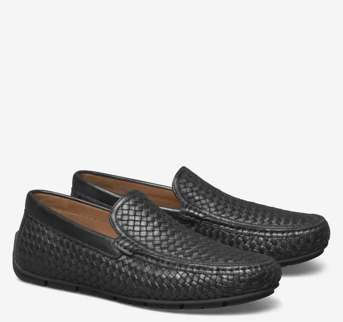 Men Baldwin Driver Woven SlipOn Loafer Black Sheepskin JohnstonandMurphy SlipOns and Loafers Men Baldwin Driver Woven SlipOn Loafer Black Sheepskin JohnstonandMurphy SlipOns and Loafers