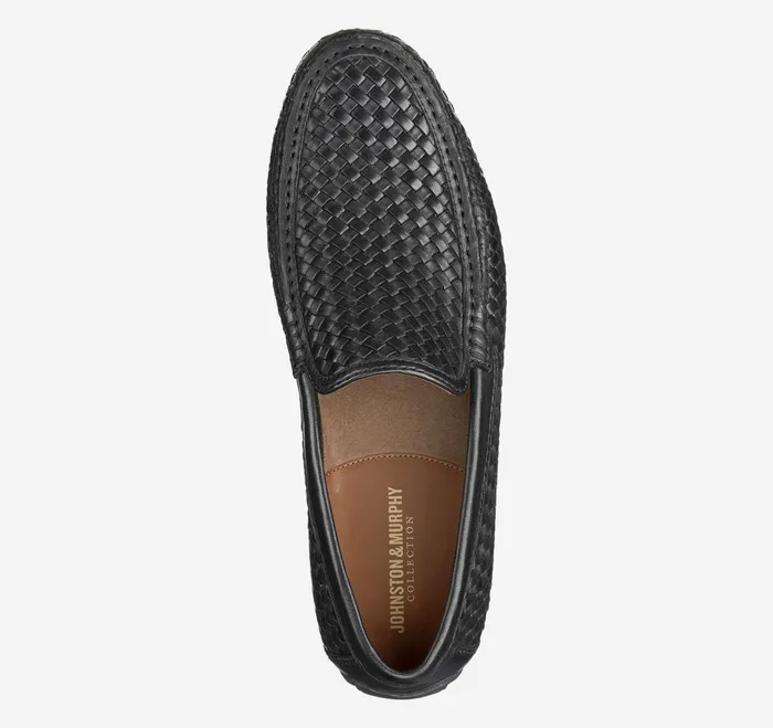 Men Baldwin Driver Woven SlipOn Loafer Black Sheepskin JohnstonandMurphy SlipOns and Loafers Men Baldwin Driver Woven SlipOn Loafer Black Sheepskin JohnstonandMurphy SlipOns and Loafers