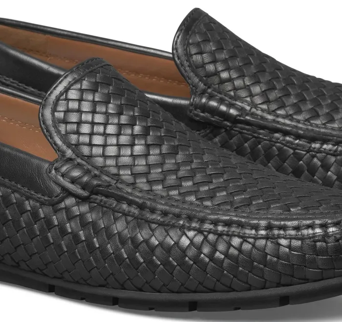 Men Baldwin Driver Woven SlipOn Loafer Black Sheepskin JohnstonandMurphy SlipOns and Loafers Men Baldwin Driver Woven SlipOn Loafer Black Sheepskin JohnstonandMurphy SlipOns and Loafers
