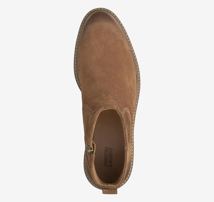 Men Barrett Zip Boot Brown Waxed Suede JohnstonandMurphy SlipOns and Loafers Men Barrett Zip Boot Brown Waxed Suede JohnstonandMurphy SlipOns and Loafers