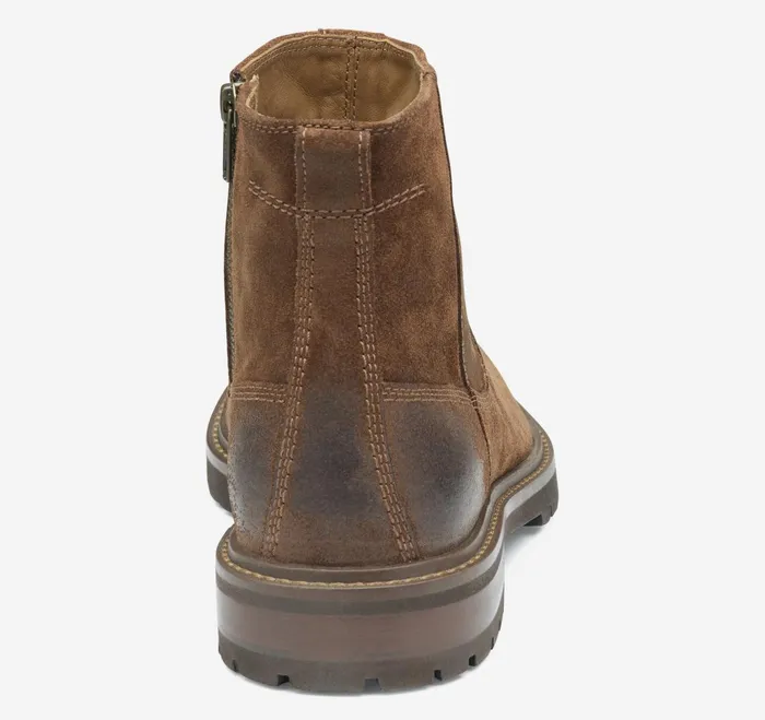 Men Barrett Zip Boot Brown Waxed Suede JohnstonandMurphy SlipOns and Loafers Men Barrett Zip Boot Brown Waxed Suede JohnstonandMurphy SlipOns and Loafers