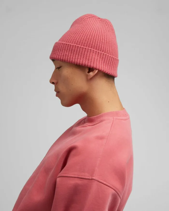 Men Beanies Colorful Standard Merino Wool Beanie Lava Grey