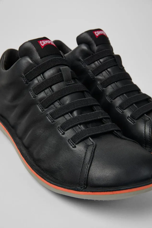 Men Beetle HYDROSHIELD Black Leather Sneakers Camper Ankle Boots