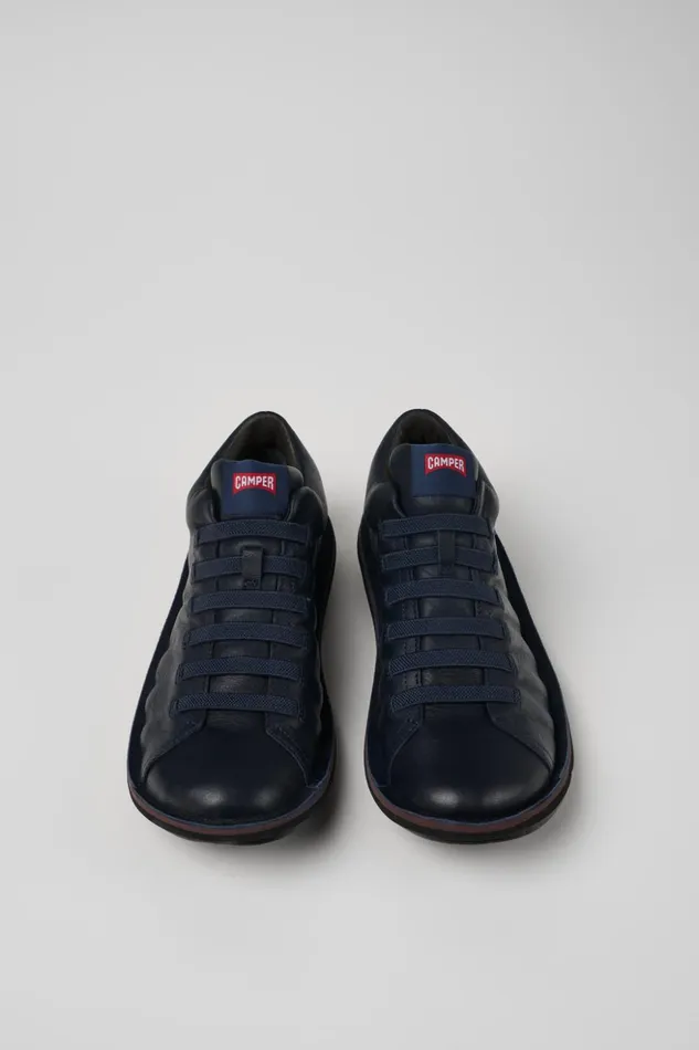 Men Beetle HYDROSHIELD Blue Leather Sneakers Camper Ankle Boots Men Beetle HYDROSHIELD Blue Leather Sneakers Camper Ankle Boots