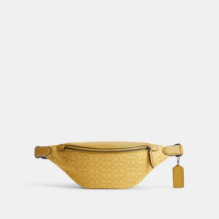 Men Belt Bags Coach Charter Belt Bag 7 In Micro Signature Jacquard Yellowflax Men Belt Bags Coach Charter Belt Bag 7 In Micro Signature Jacquard Yellowflax
