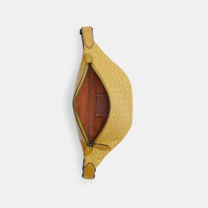 Men Belt Bags Coach Charter Belt Bag 7 In Micro Signature Jacquard Yellowflax Men Belt Bags Coach Charter Belt Bag 7 In Micro Signature Jacquard Yellowflax