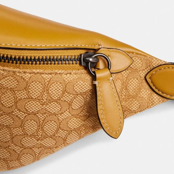 Men Belt Bags Coach Charter Belt Bag 7 In Micro Signature Jacquard Yellowflax Men Belt Bags Coach Charter Belt Bag 7 In Micro Signature Jacquard Yellowflax
