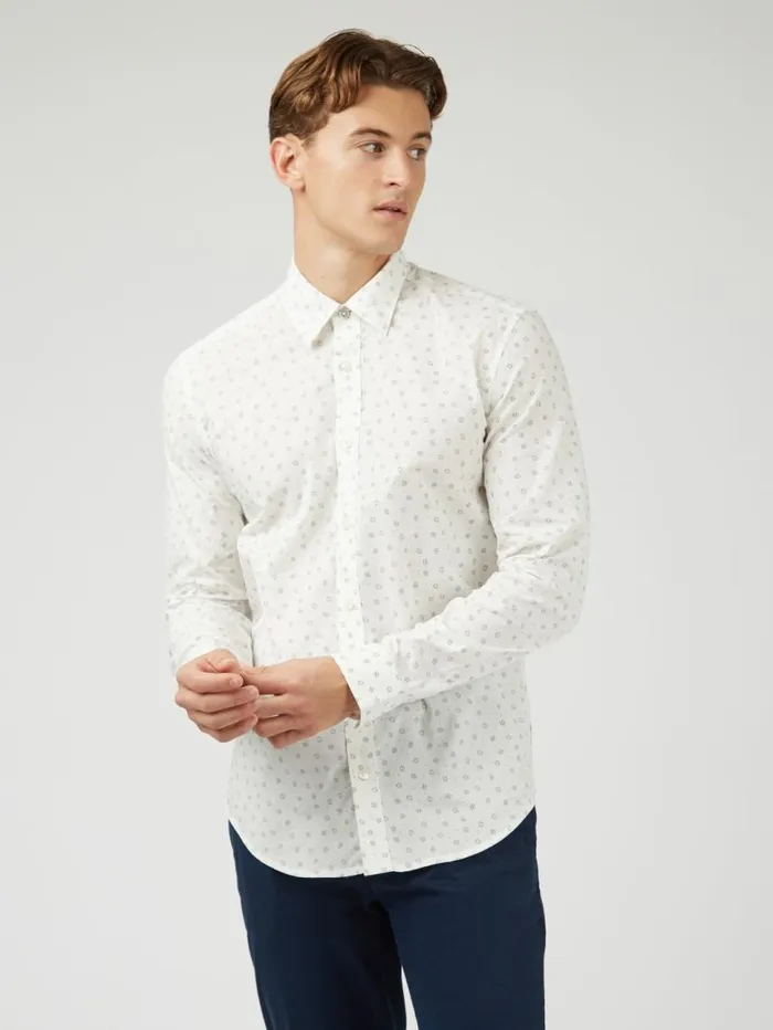 Men Ben Sherman Archive Print Shirts Scattered Spot Print LongSleeve Shirt 8211 Ivory Men Ben Sherman Archive Print Shirts Scattered Spot Print LongSleeve Shirt 8211 Ivory