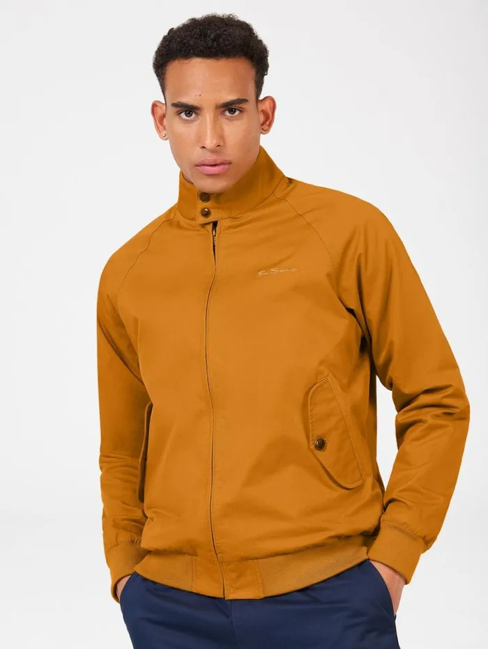 Men Ben Sherman Harrington Jackets Signature Harrington Jacket 8211 Mustard