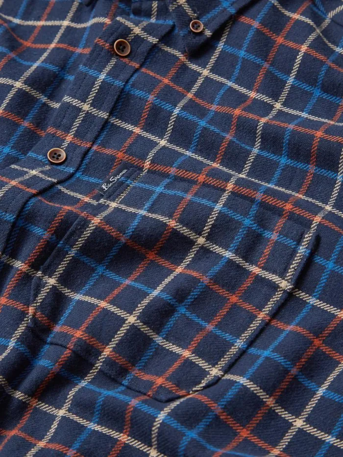 Men Ben Sherman Heritage Check Shirts Tattersall Check LongSleeve Shirt 8211 Marine Men Ben Sherman Heritage Check Shirts Tattersall Check LongSleeve Shirt 8211 Marine