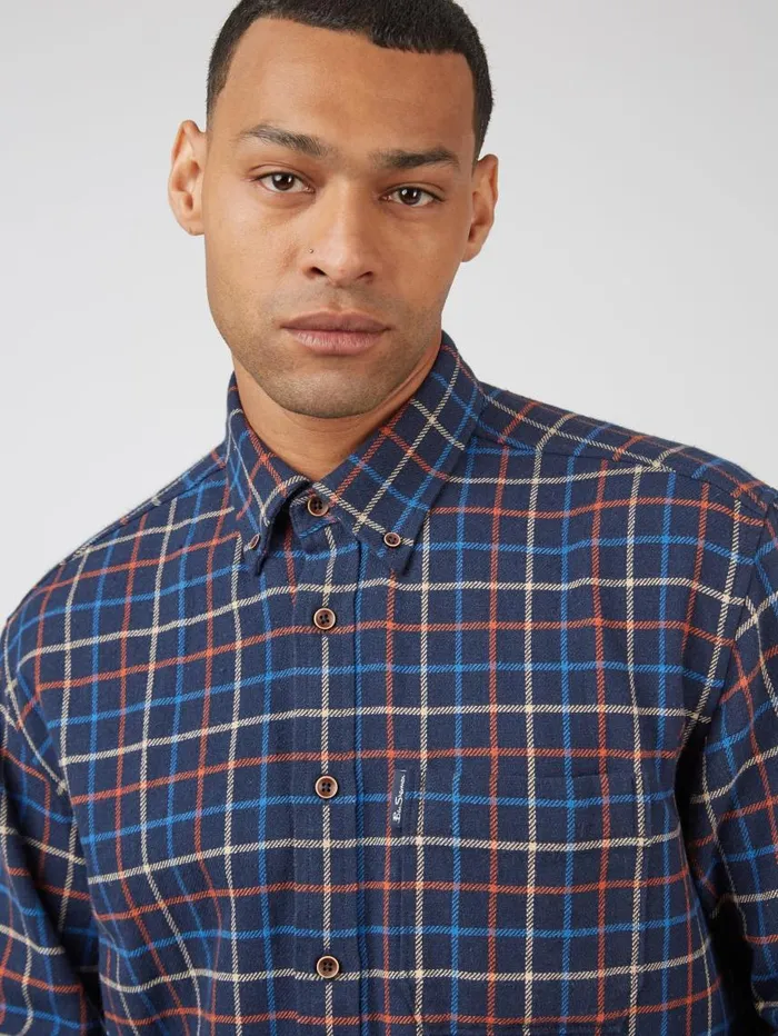 Men Ben Sherman Heritage Check Shirts Tattersall Check LongSleeve Shirt 8211 Marine Men Ben Sherman Heritage Check Shirts Tattersall Check LongSleeve Shirt 8211 Marine