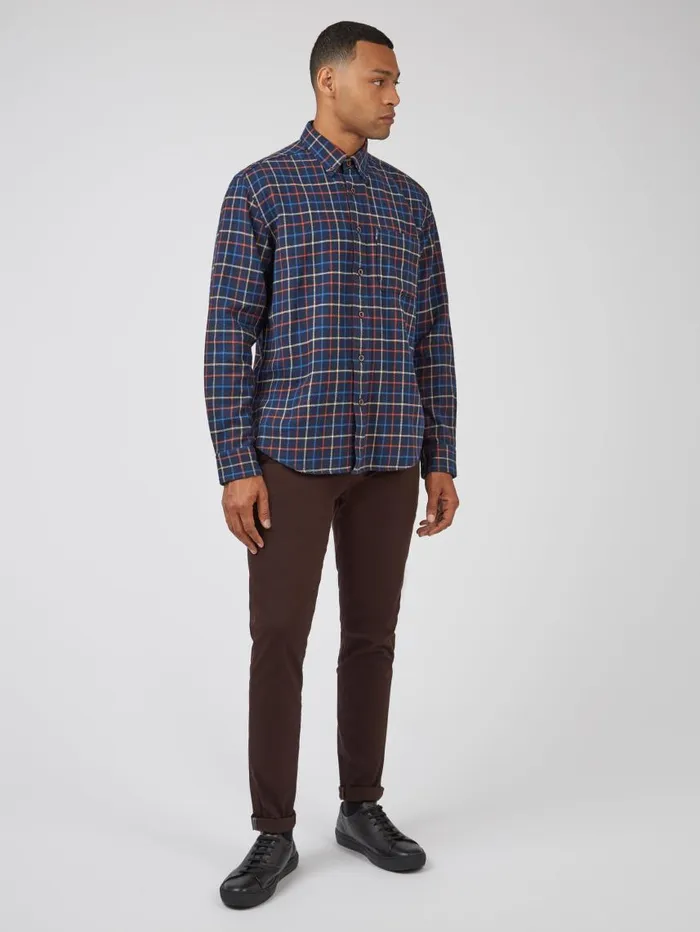 Men Ben Sherman Heritage Check Shirts Tattersall Check LongSleeve Shirt 8211 Marine Men Ben Sherman Heritage Check Shirts Tattersall Check LongSleeve Shirt 8211 Marine