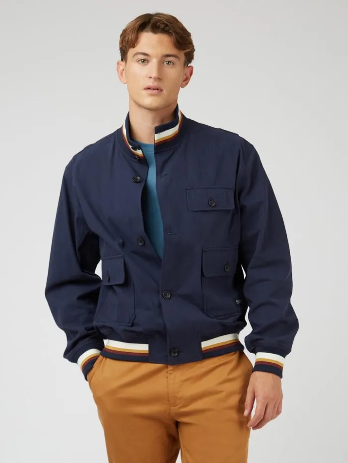 Men Ben Sherman Jackets and Outerwear Signature Utility Bomber Jacket Men Ben Sherman Jackets and Outerwear Signature Utility Bomber Jacket