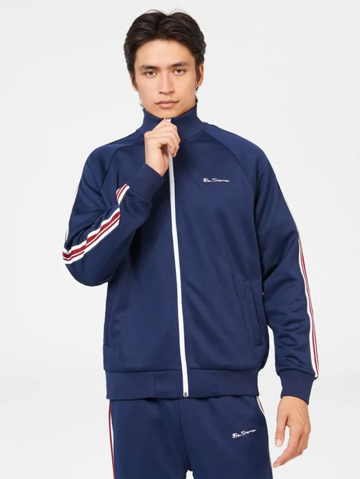 Men Ben Sherman Jackets and Outerwear Signature ZipThrough Track Jacket 8211 Marine Men Ben Sherman Jackets and Outerwear Signature ZipThrough Track Jacket 8211 Marine