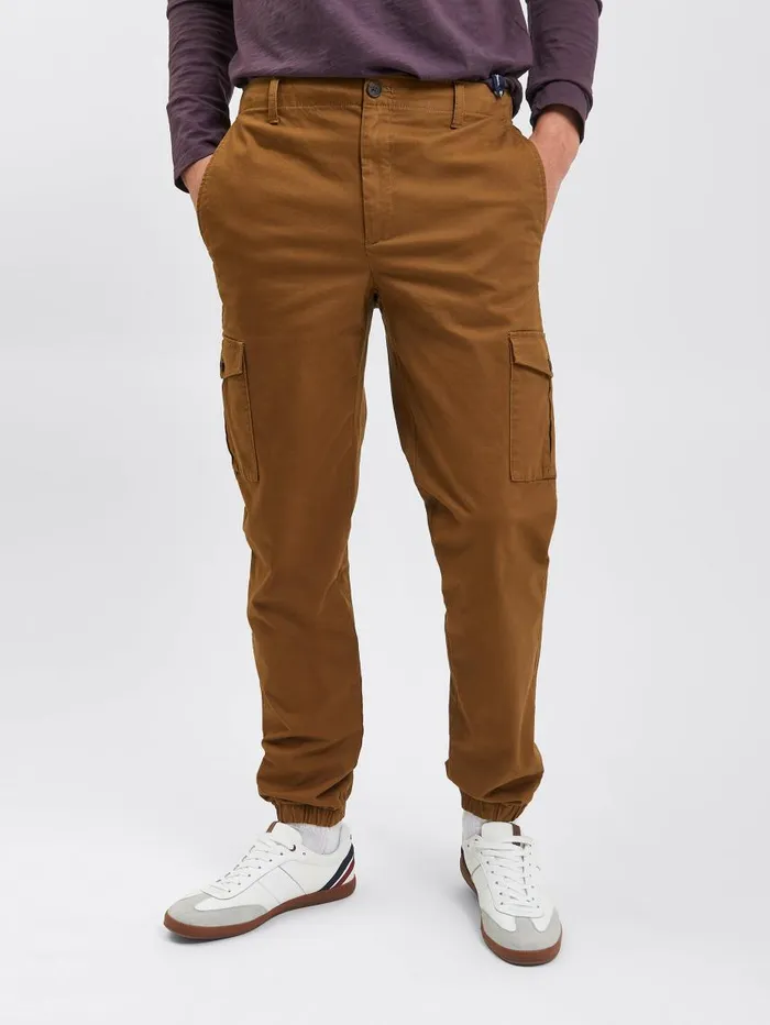 Men Ben Sherman Joggers and Track Pants Utility Woven Jogger Pant 8211 Brown