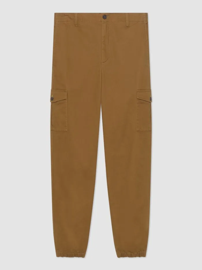 Men Ben Sherman Joggers and Track Pants Utility Woven Jogger Pant 8211 Brown