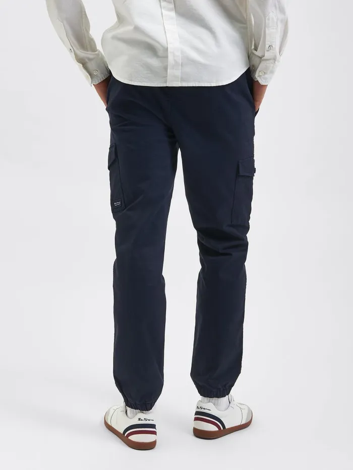 Men Ben Sherman Joggers and Track Pants Utility Woven Jogger Pant 8211 Navy