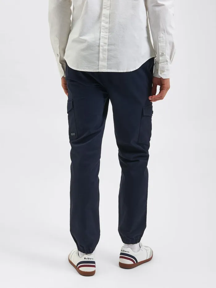 Men Ben Sherman Joggers and Track Pants Utility Woven Jogger Pant 8211 Navy