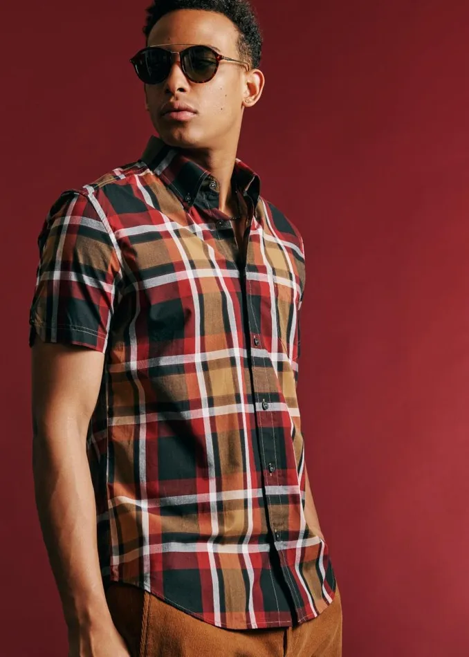 Men Ben Sherman Long Sleeve Shirts Block Check Shirt 8211 Red Men Ben Sherman Long Sleeve Shirts Block Check Shirt 8211 Red