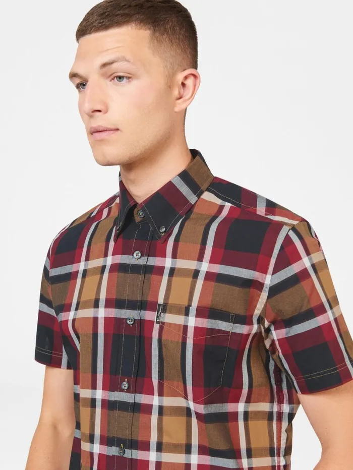 Men Ben Sherman Long Sleeve Shirts Block Check Shirt 8211 Red Men Ben Sherman Long Sleeve Shirts Block Check Shirt 8211 Red