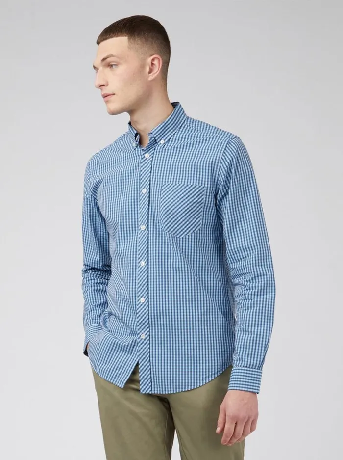 Men Ben Sherman Long Sleeve Shirts Signature Gingham LongSleeve Shirt
