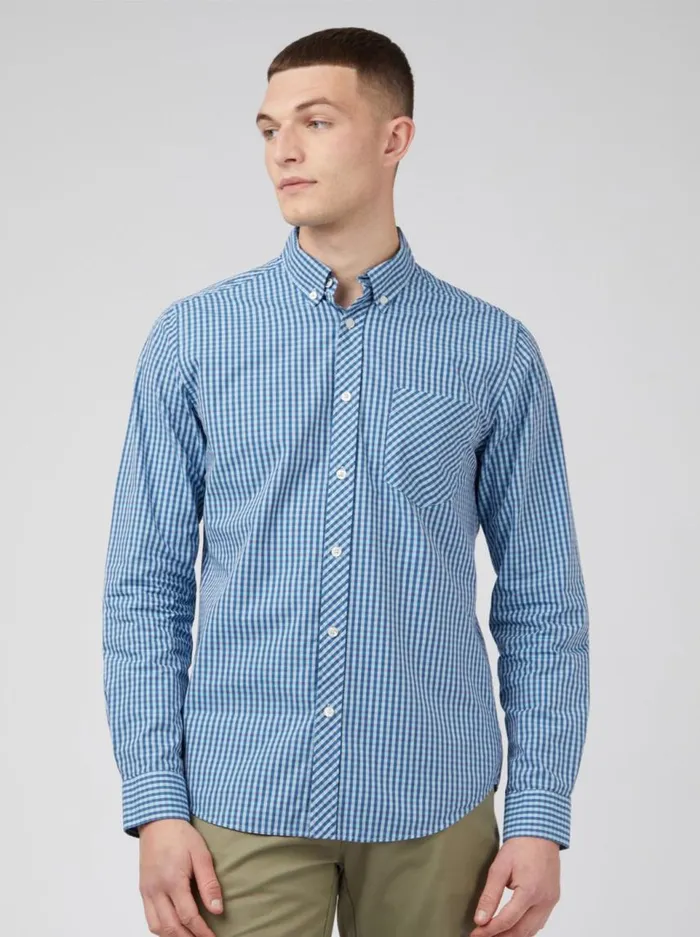 Men Ben Sherman Long Sleeve Shirts Signature Gingham LongSleeve Shirt
