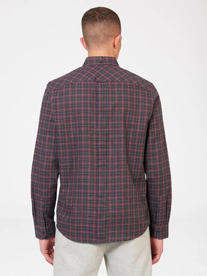 Men Ben Sherman Long Sleeve Shirts Signature House Tartan Shirt 8211 Plum Men Ben Sherman Long Sleeve Shirts Signature House Tartan Shirt 8211 Plum