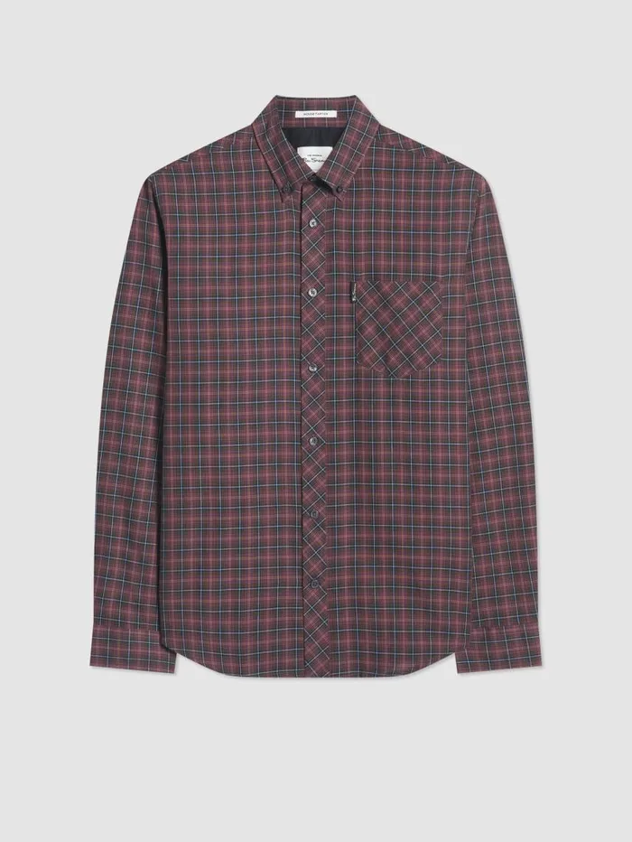 Men Ben Sherman Long Sleeve Shirts Signature House Tartan Shirt 8211 Plum Men Ben Sherman Long Sleeve Shirts Signature House Tartan Shirt 8211 Plum