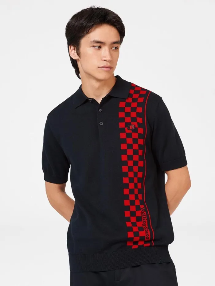 Men Ben Sherman Mod Knit Polos Rolling Stone Checker Knit Polo 8211 Black Men Ben Sherman Mod Knit Polos Rolling Stone Checker Knit Polo 8211 Black