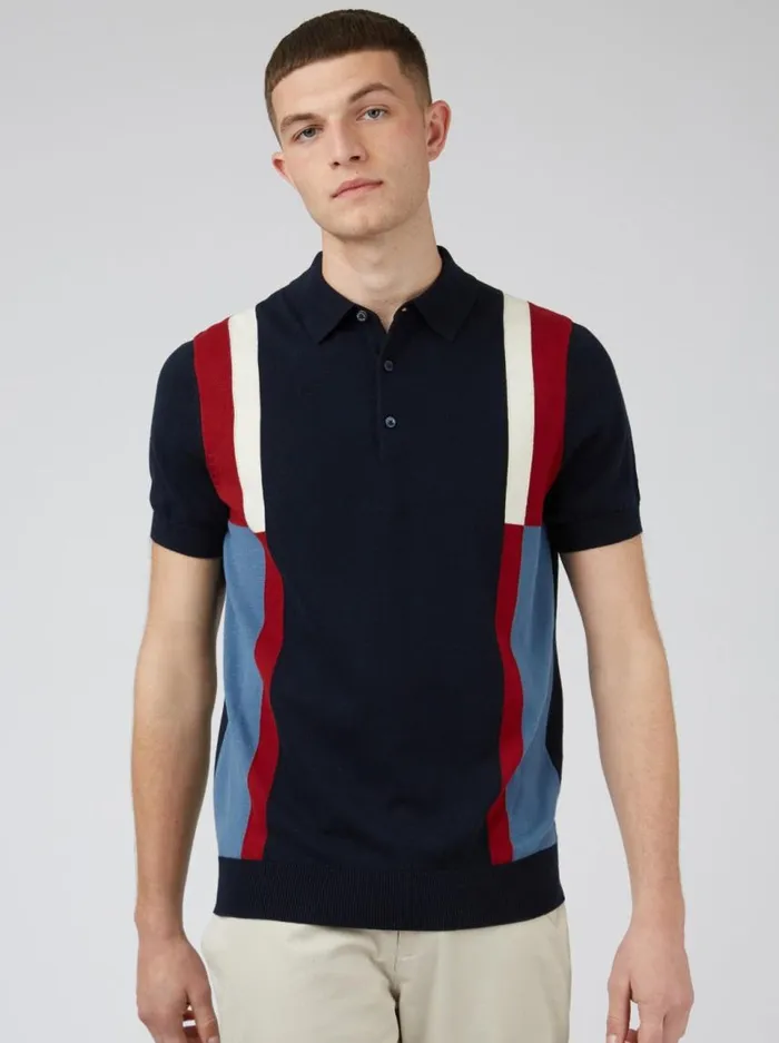 Men Ben Sherman Mod Knit Polos Signature Colorblock Mod Knit Polo Men Ben Sherman Mod Knit Polos Signature Colorblock Mod Knit Polo