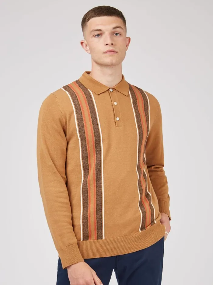 Men Ben Sherman Mod Knit Polos Signature Mod Birdseye Knit Polo 8211 Fawn Men Ben Sherman Mod Knit Polos Signature Mod Birdseye Knit Polo 8211 Fawn