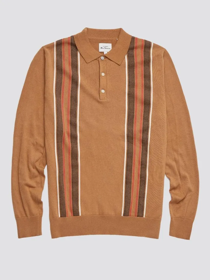 Men Ben Sherman Mod Knit Polos Signature Mod Birdseye Knit Polo 8211 Fawn Men Ben Sherman Mod Knit Polos Signature Mod Birdseye Knit Polo 8211 Fawn