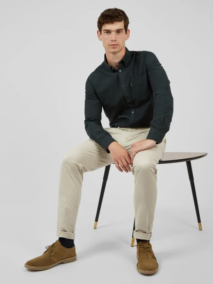 Men Ben Sherman Pants and Chinos Signature Skinny Stretch Chino Pant 8211 Putty
