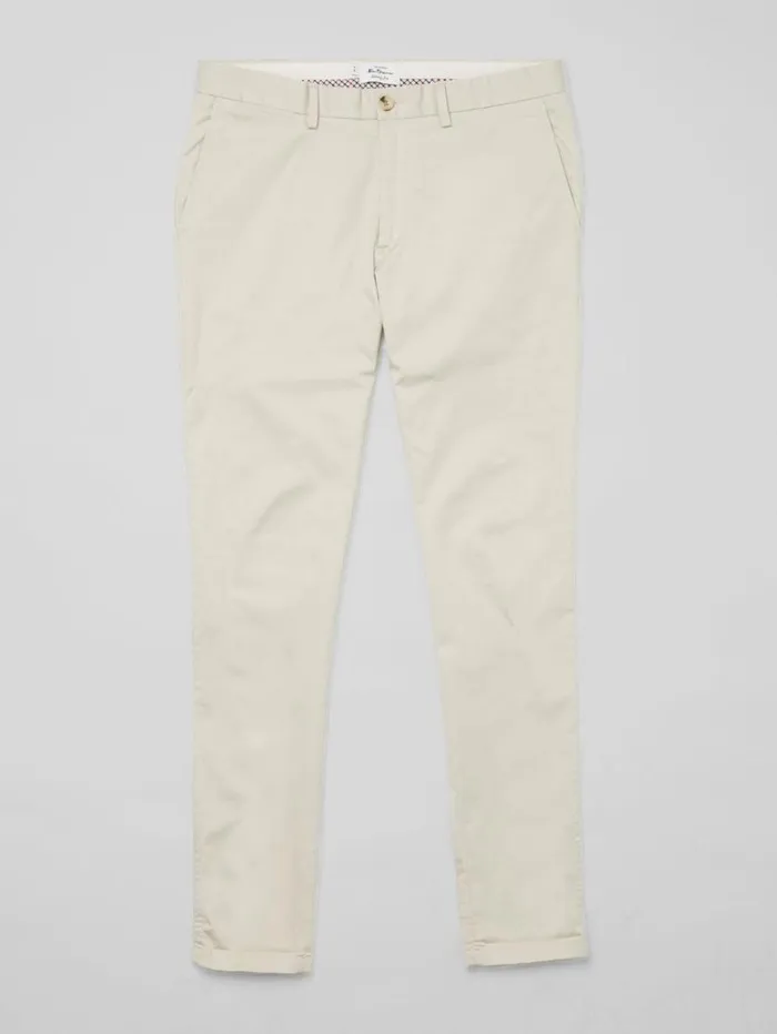 Men Ben Sherman Pants and Chinos Signature Skinny Stretch Chino Pant 8211 Putty