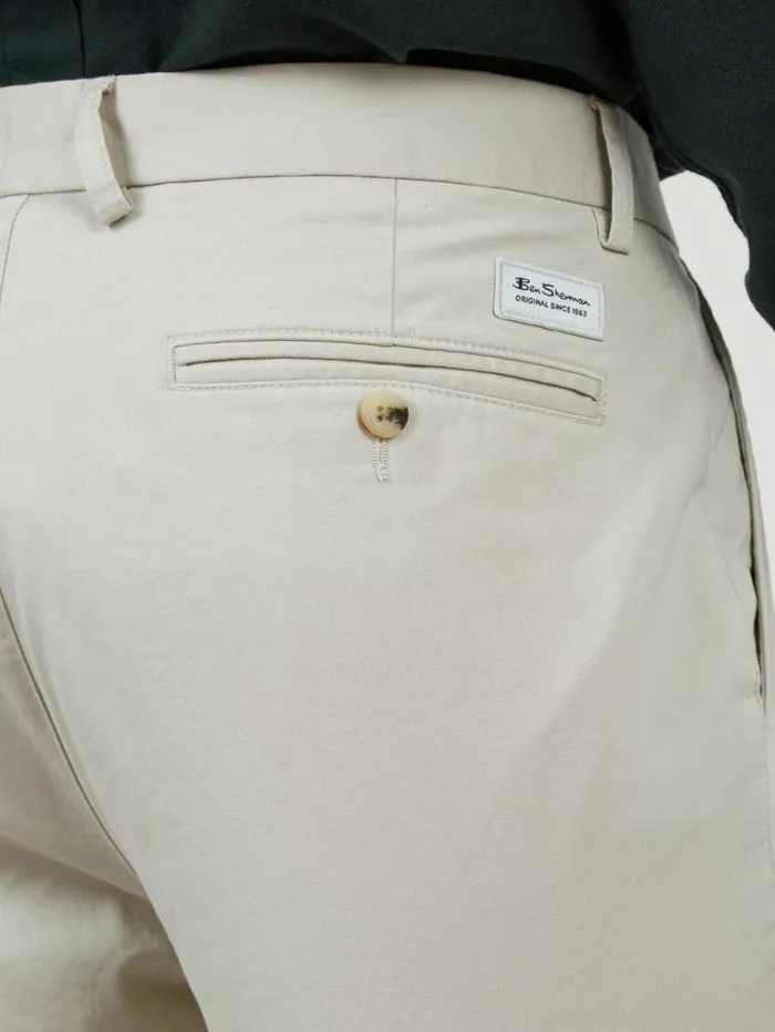 Men Ben Sherman Pants and Chinos Signature Skinny Stretch Chino Pant 8211 Putty
